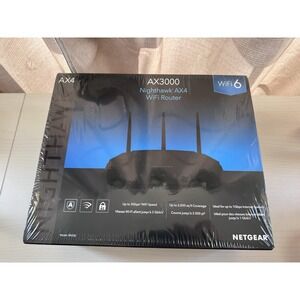 NETGEAR AX3000 Nighthawk AX4  Wi-Fi Router With WiFi 6 Black New In Box